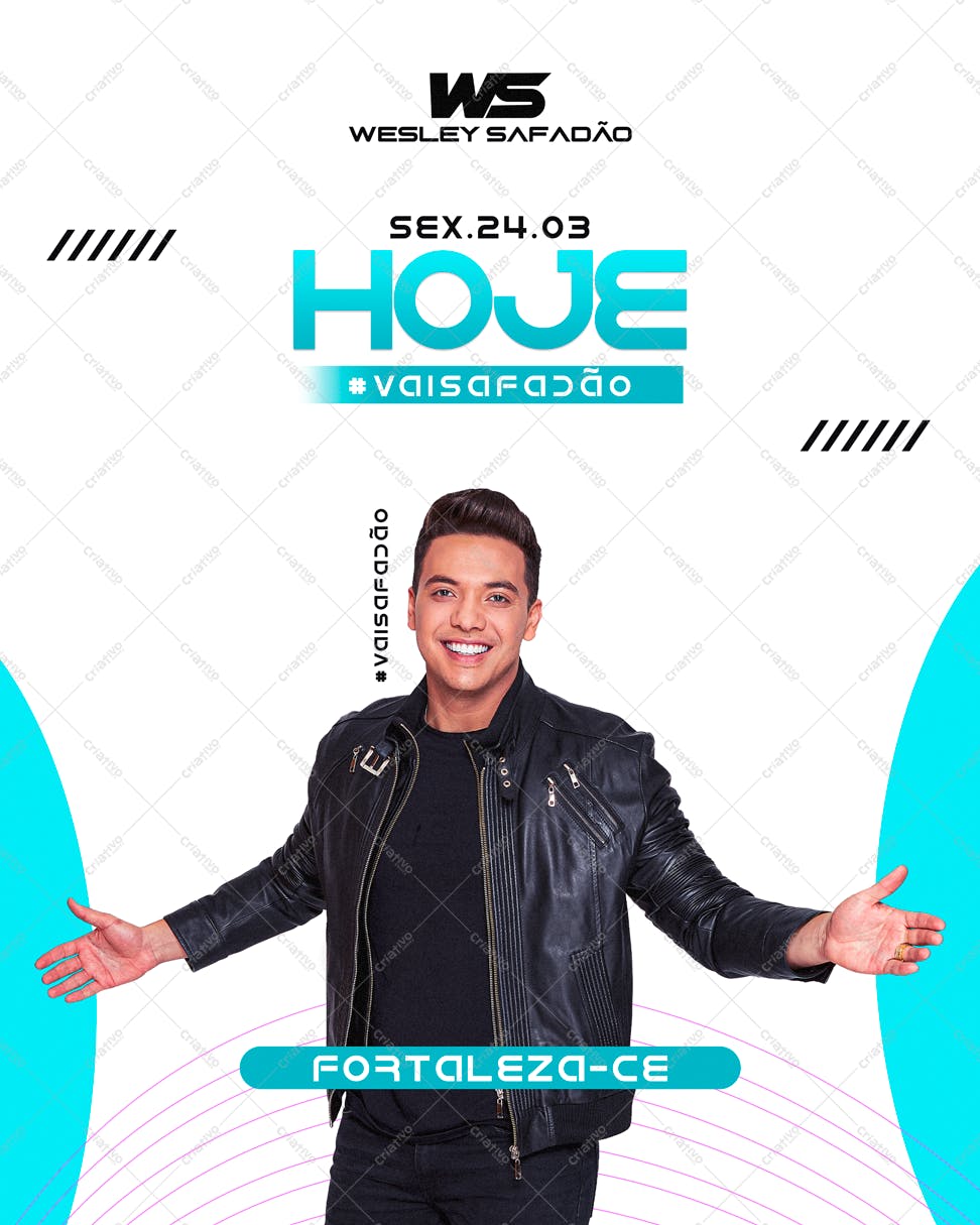 Flyer para Show Wesley Safadão PSD Editável