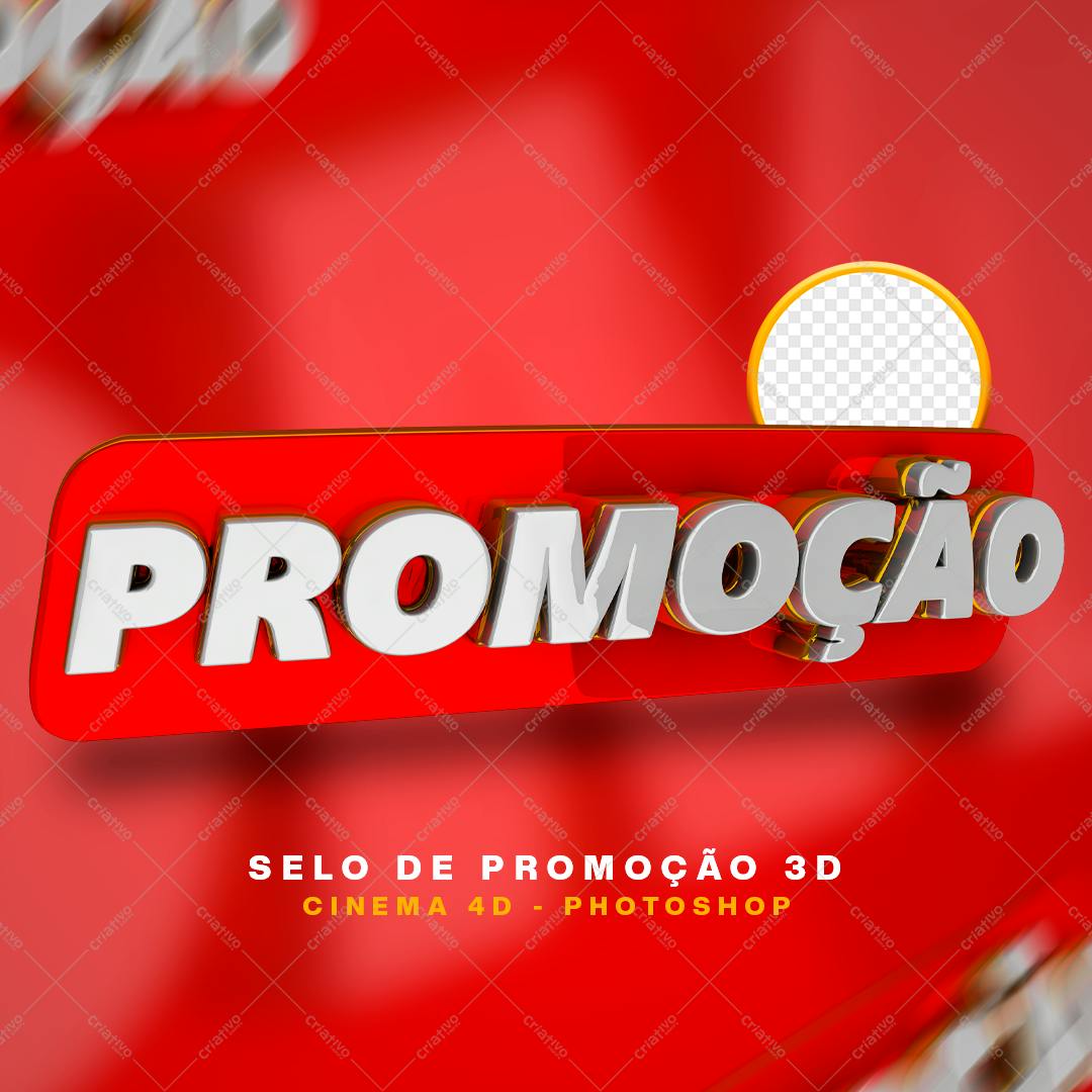 Selo 3D para Promoções PSD Editável