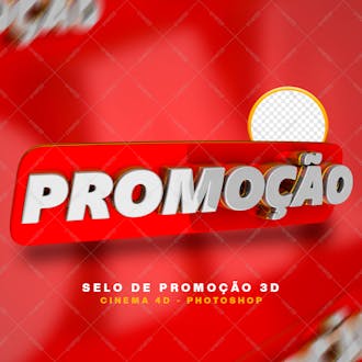 Selo 3d promoção