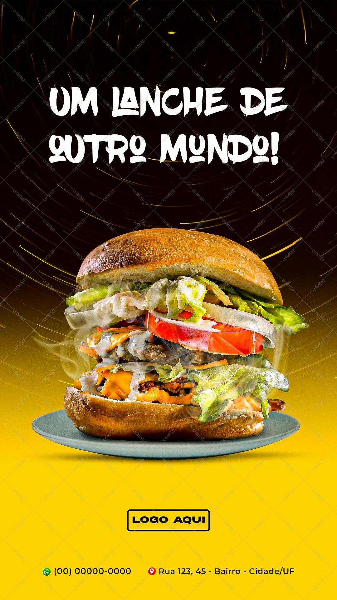 Template de Cardápio para Hamburgueria PSD Editável