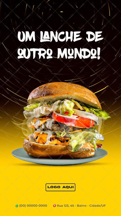 Arte Para Hamburgueria! , arte editável, imagens inclusas, PSD, lanche, burguer