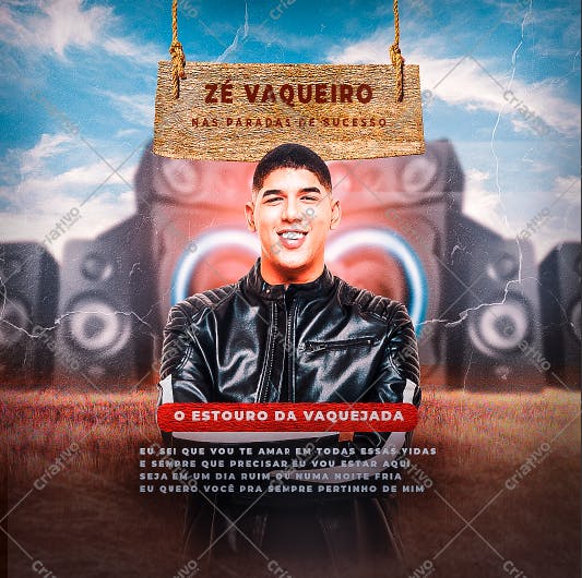 Flyer para Show do Zé Vaqueiro PSD Editável