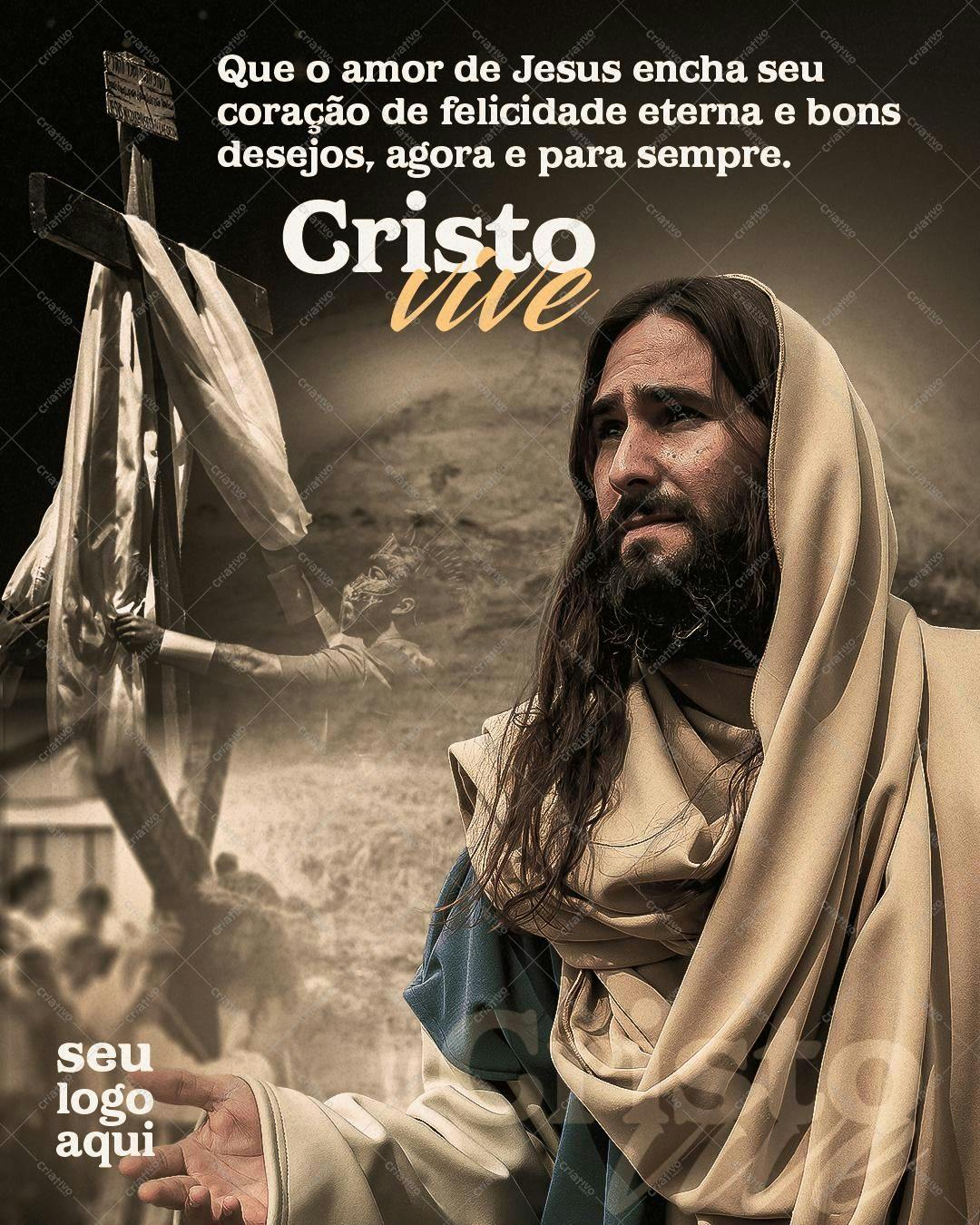 Template Psd para Divulgação de Páscoa PSD Editável