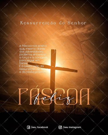 Feliz páscoa ressureição do senhor