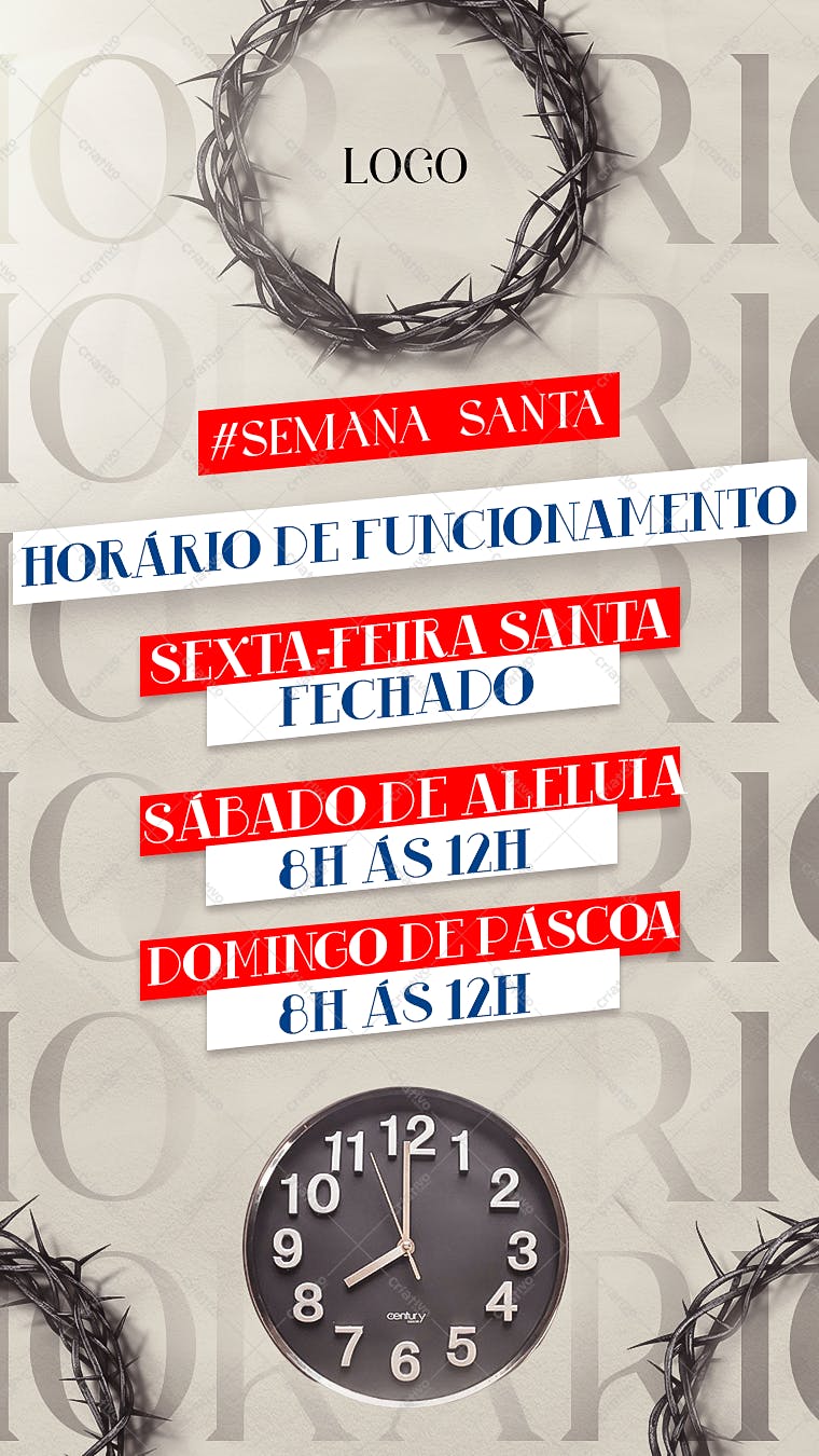 Flyer para Semana Santa PSD Editável