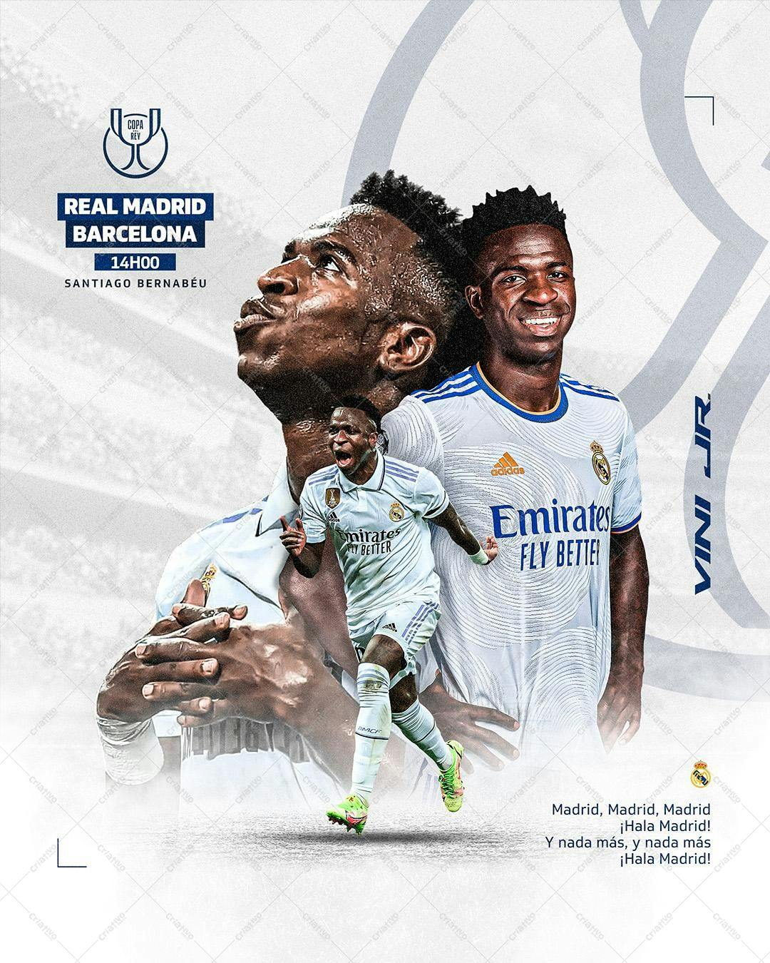 Poster para Jogo Real Madrid x Barcelona PSD Editável