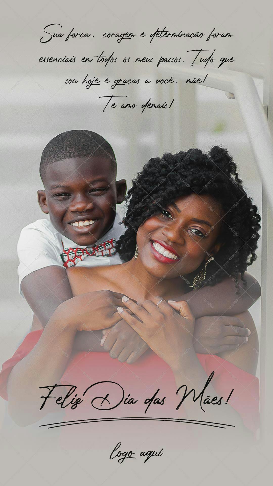 Cartão Dia das Mães com Foto PSD Editável