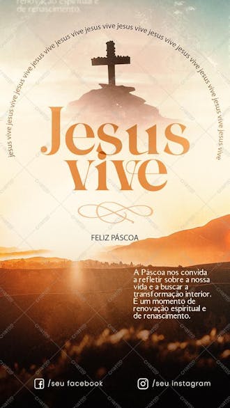 Feliz páscoa jesus vive 9 de abril