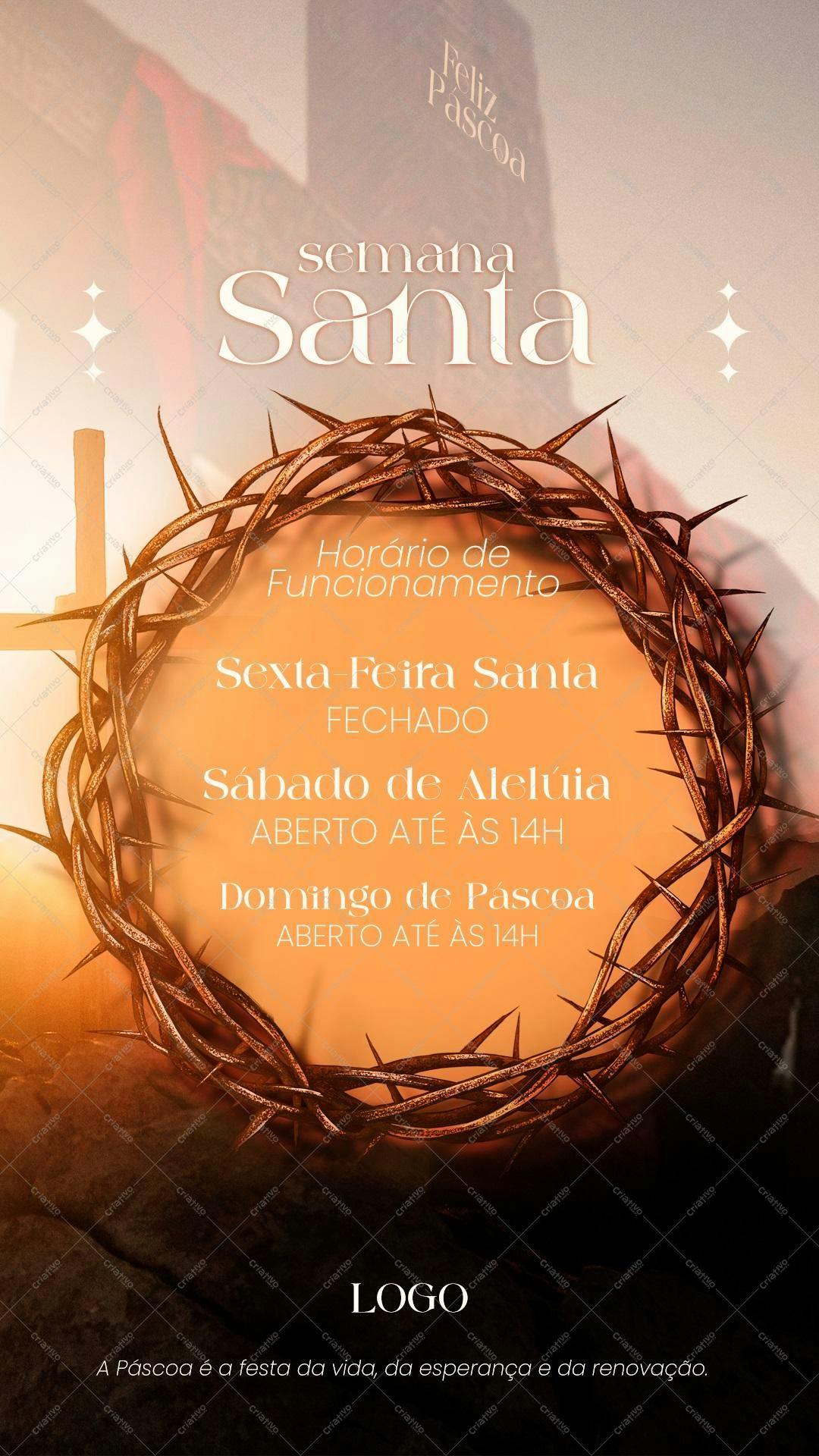 Flyer para Semana Santa PSD Editável