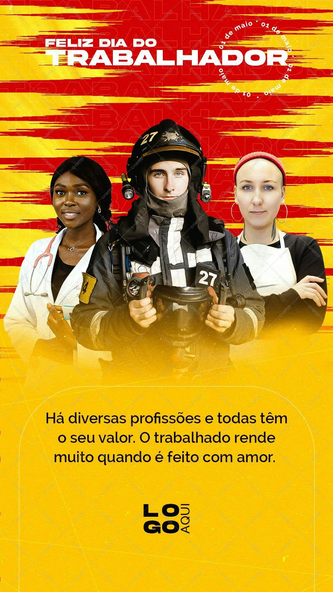 Post para Dia do Trabalhador PSD Editável