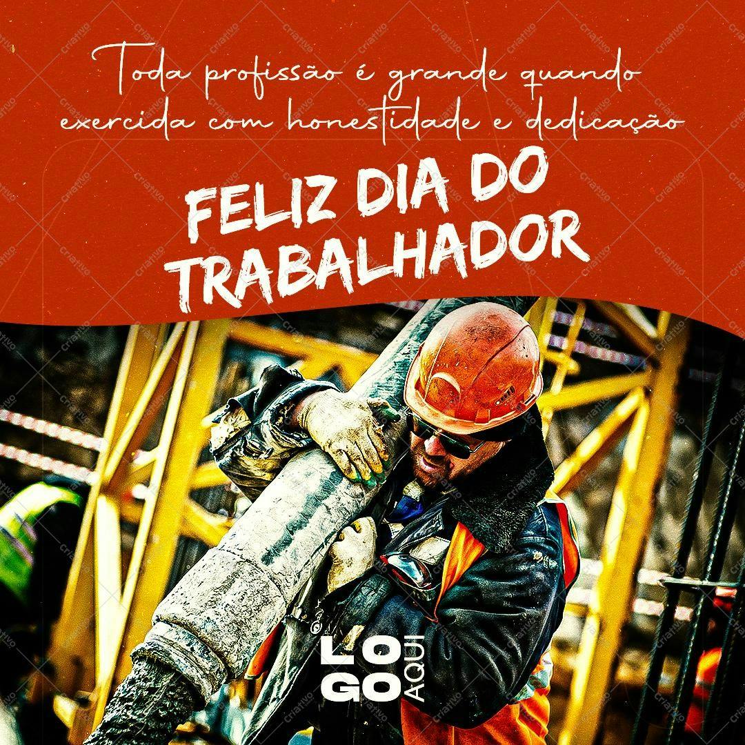 Post para Dia do Trabalhador PSD Editável