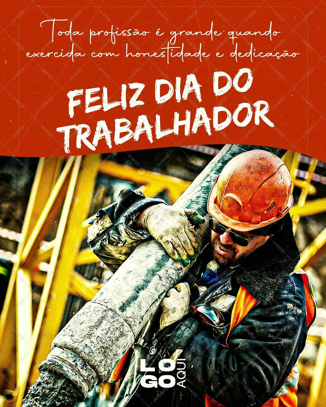 Post para Dia do Trabalho PSD Editável