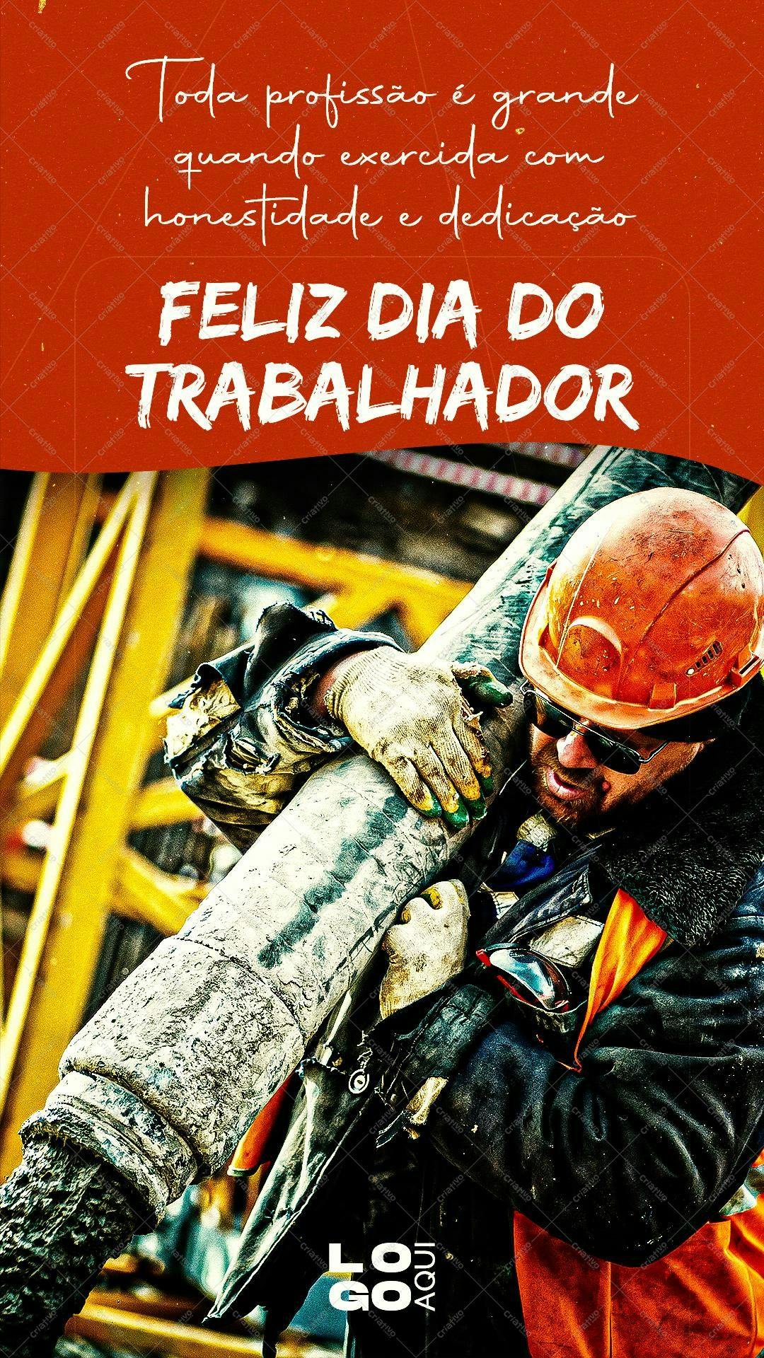 Post para Dia do Trabalhador PSD Editável
