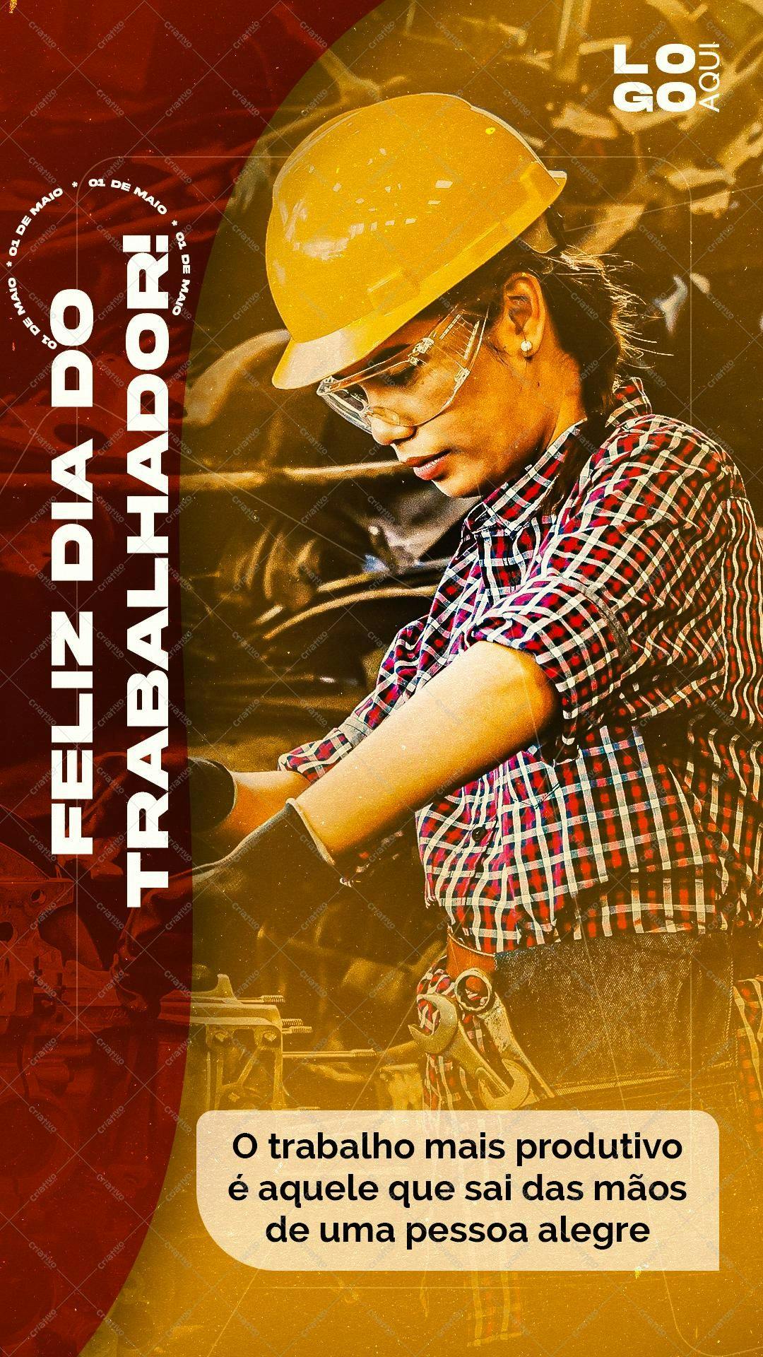 Post para Dia do Trabalhador PSD Editável