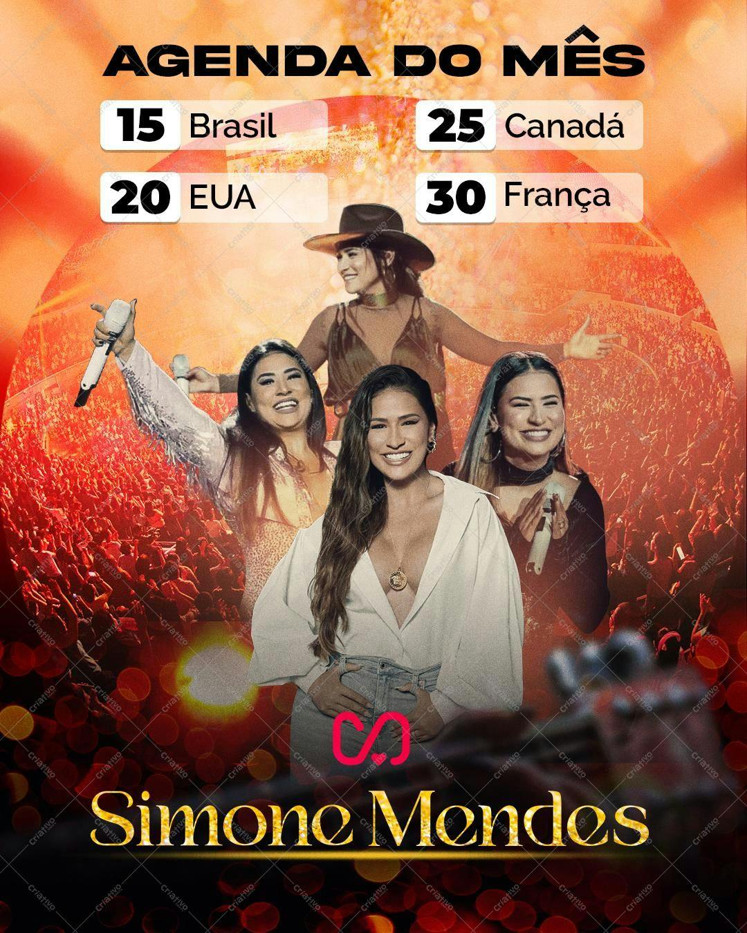 Cartaz Show Simone Mendes PSD Editável