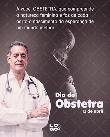 Dia do obstetra! , arte editável, imagens inclusas, psd