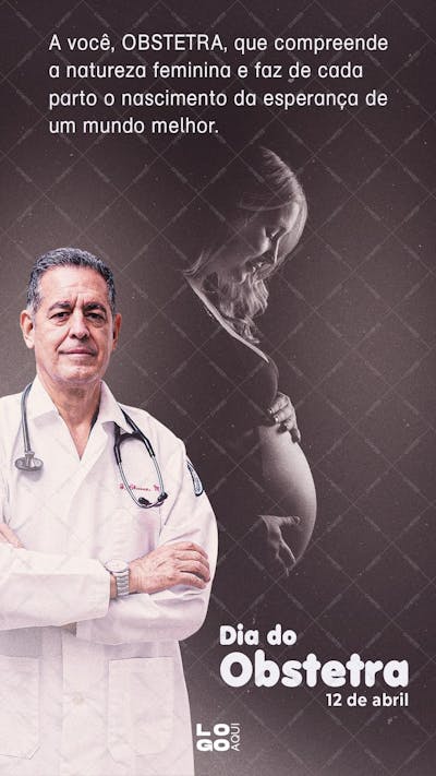 Dia Do Obstetra! , arte editável, imagens inclusas, PSD