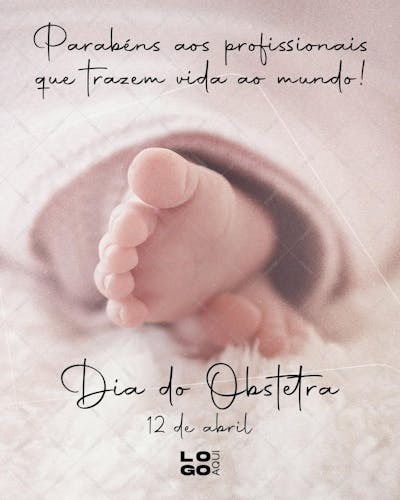 Dia Do Obstetra! , arte editável, imagens inclusas, PSD