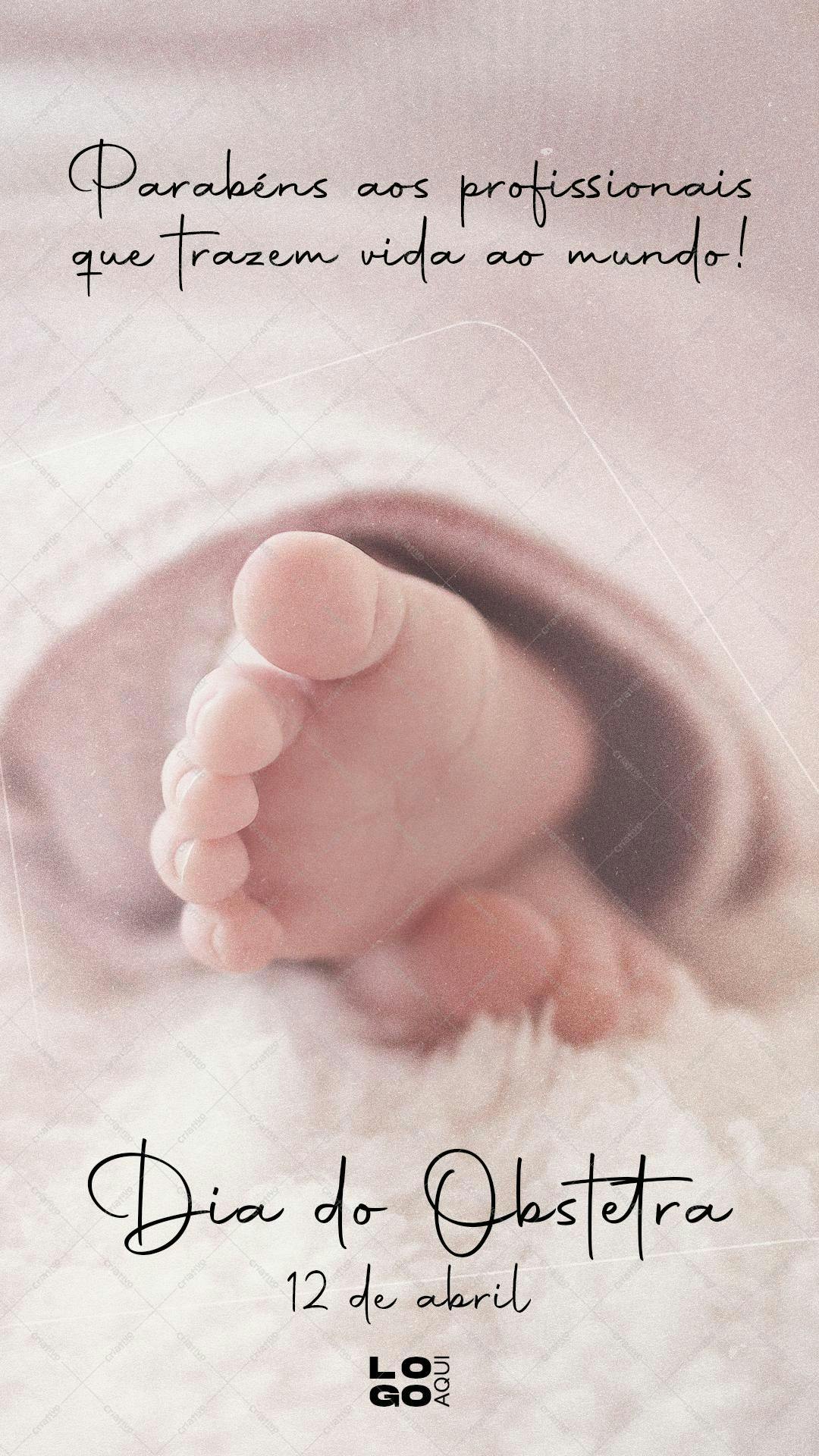 Post para Instagram Dia do Obstetra PSD Editável