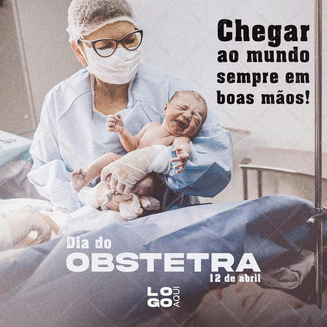 Post para Dia do Obstetra PSD Editável