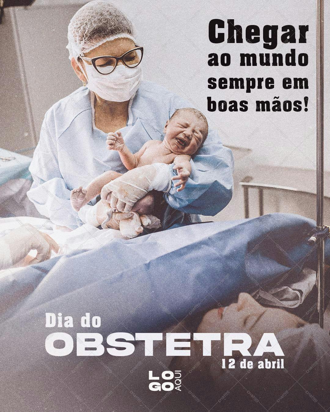 Post para o Dia do Obstetra PSD Editável