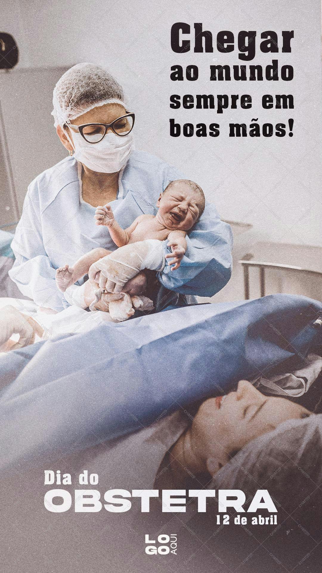 Post para Dia do Obstetra PSD Editável