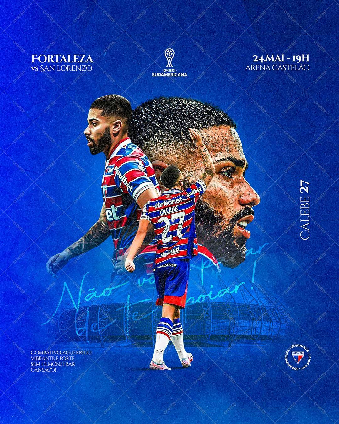 Poster para Jogo Fortaleza x San Lorenzo PSD Editável
