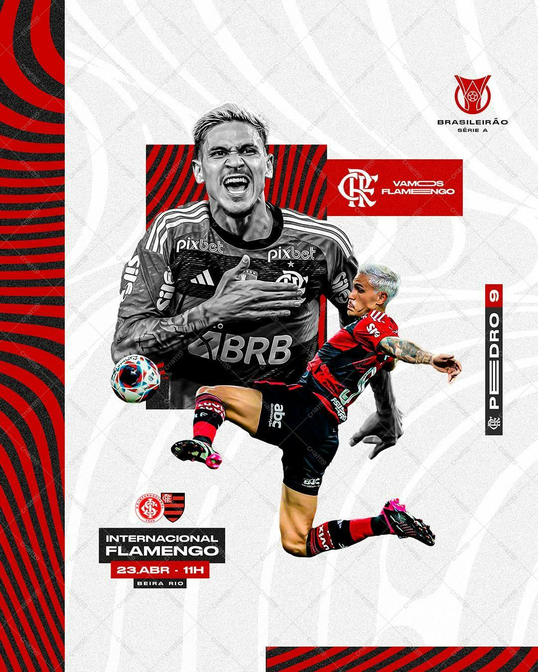 Flyer para Jogo do Flamengo PSD Editável