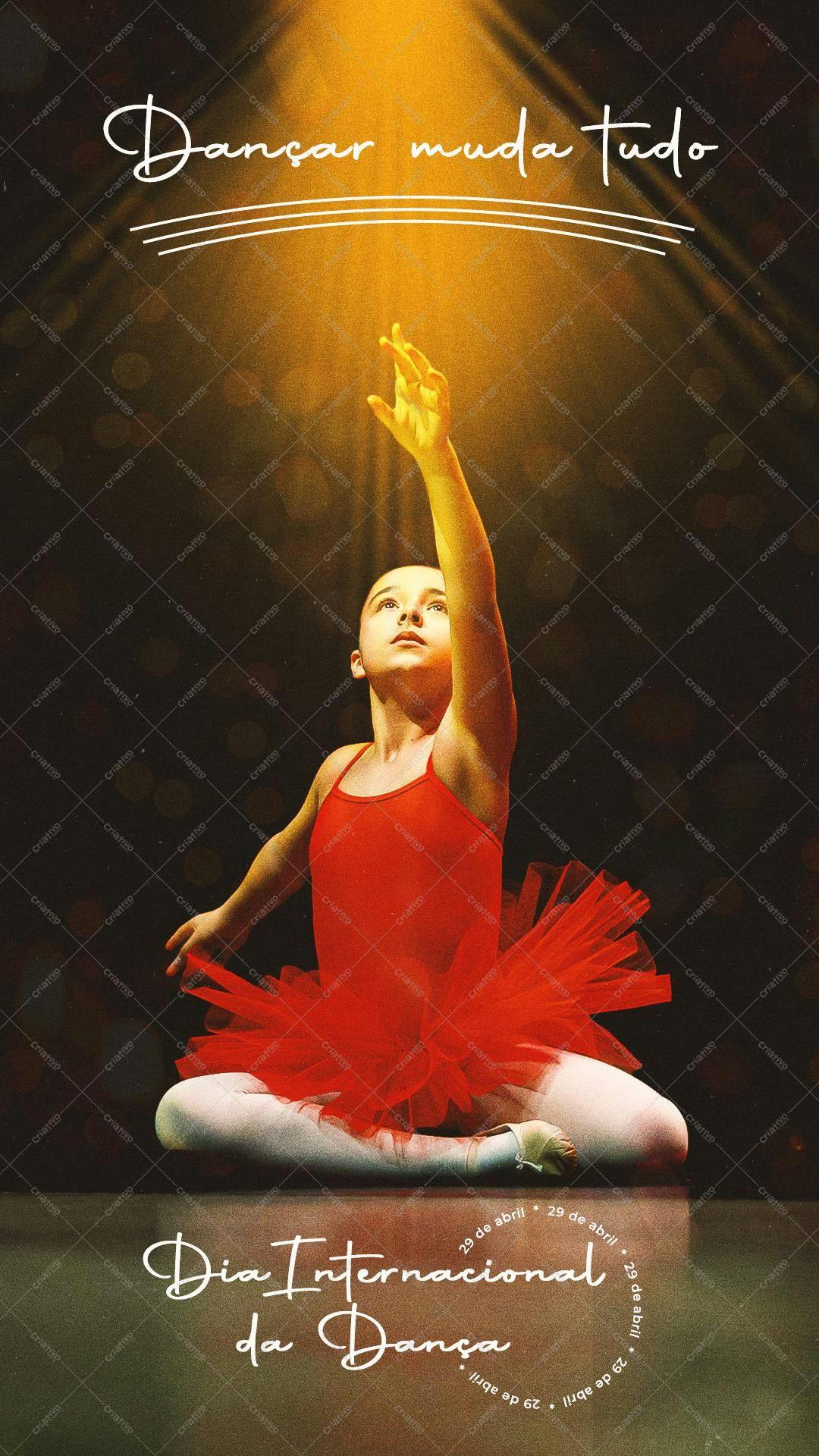 Poster para Dia Internacional da Dança PSD Editável