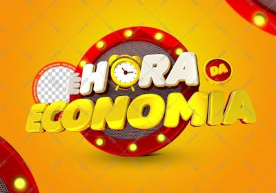 Selo 3D É Hora Da Economia Render