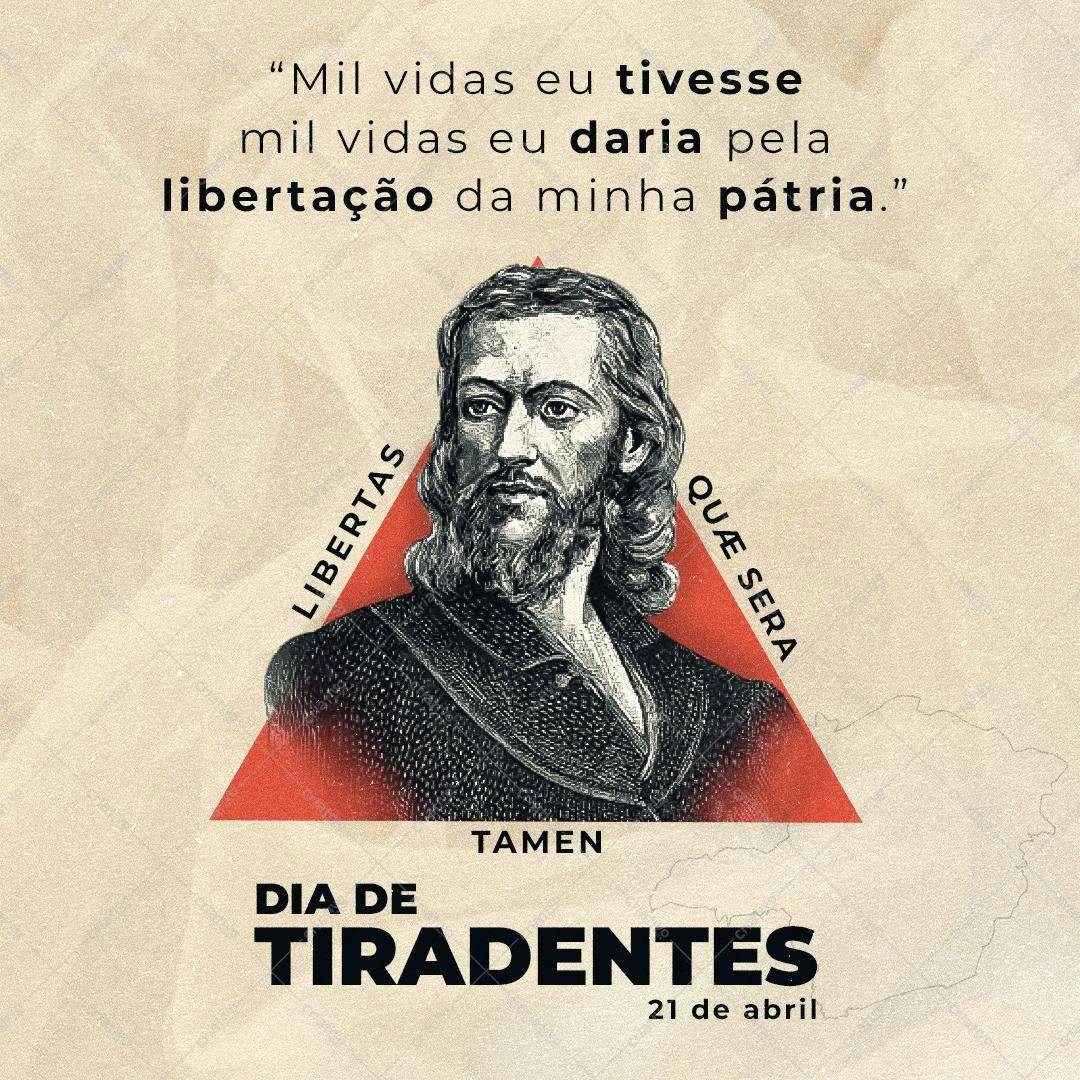 Post para Dia de Tiradentes PSD Editável