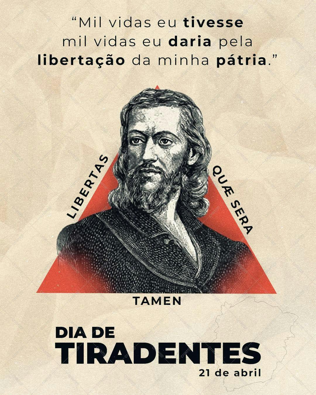 Poster para o Dia de Tiradentes PSD Editável