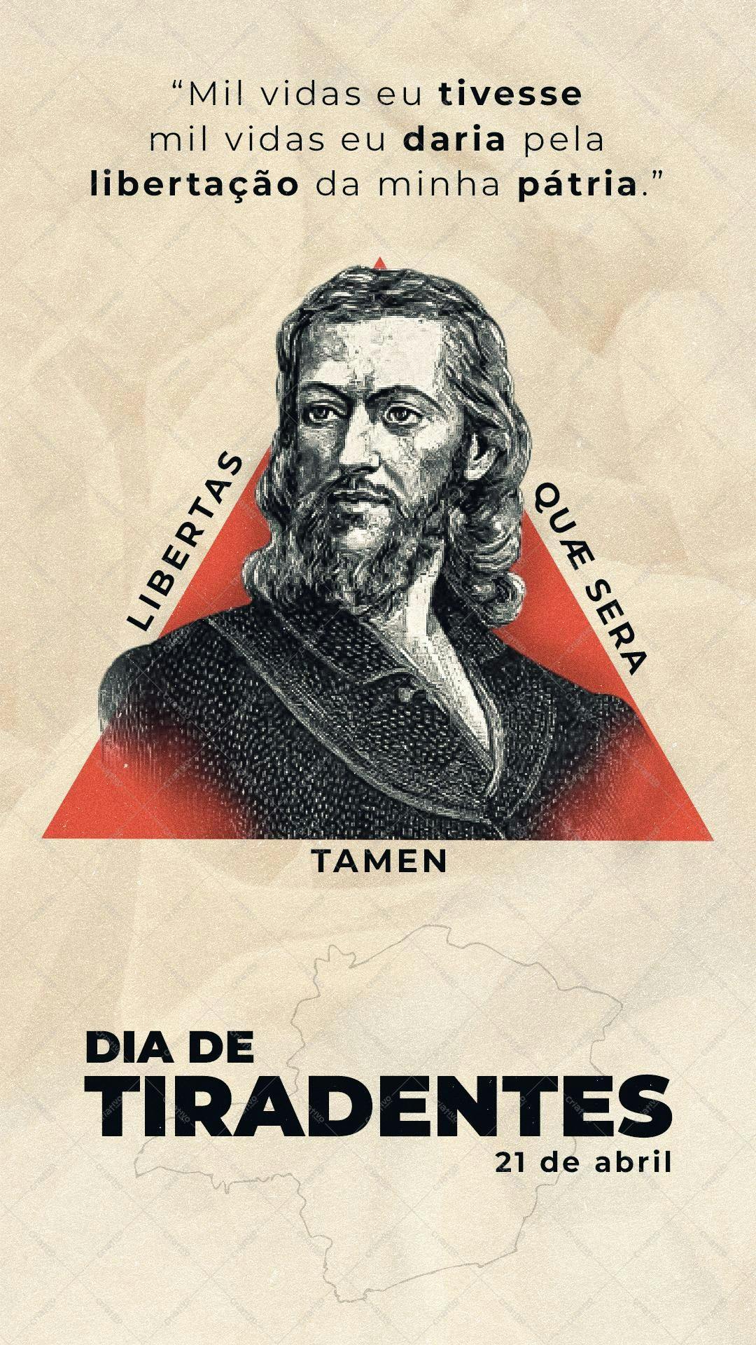 Post para Dia de Tiradentes PSD Editável