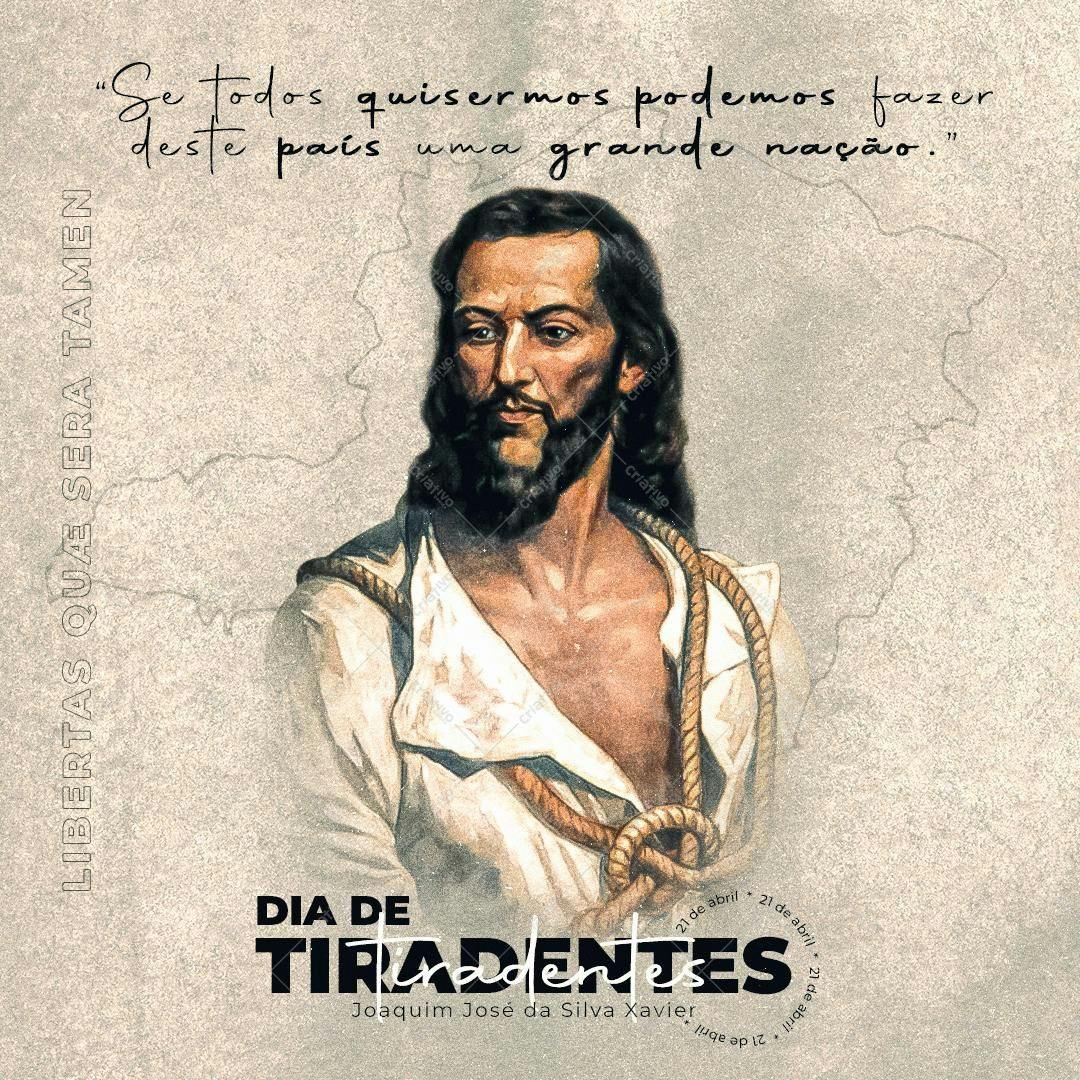 Post para Redes Sociais Dia de Tiradentes PSD Editável