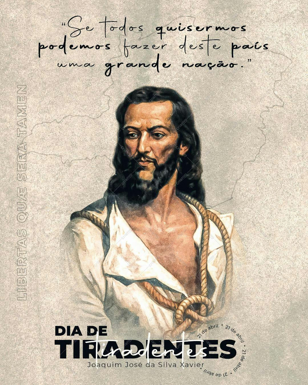 Poster Dia de Tiradentes PSD Editável