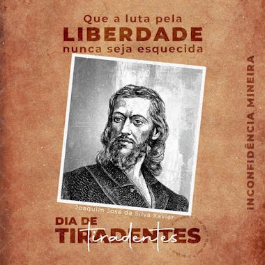 Dia de tiradentes , arte editável, imagens inclusas, psd