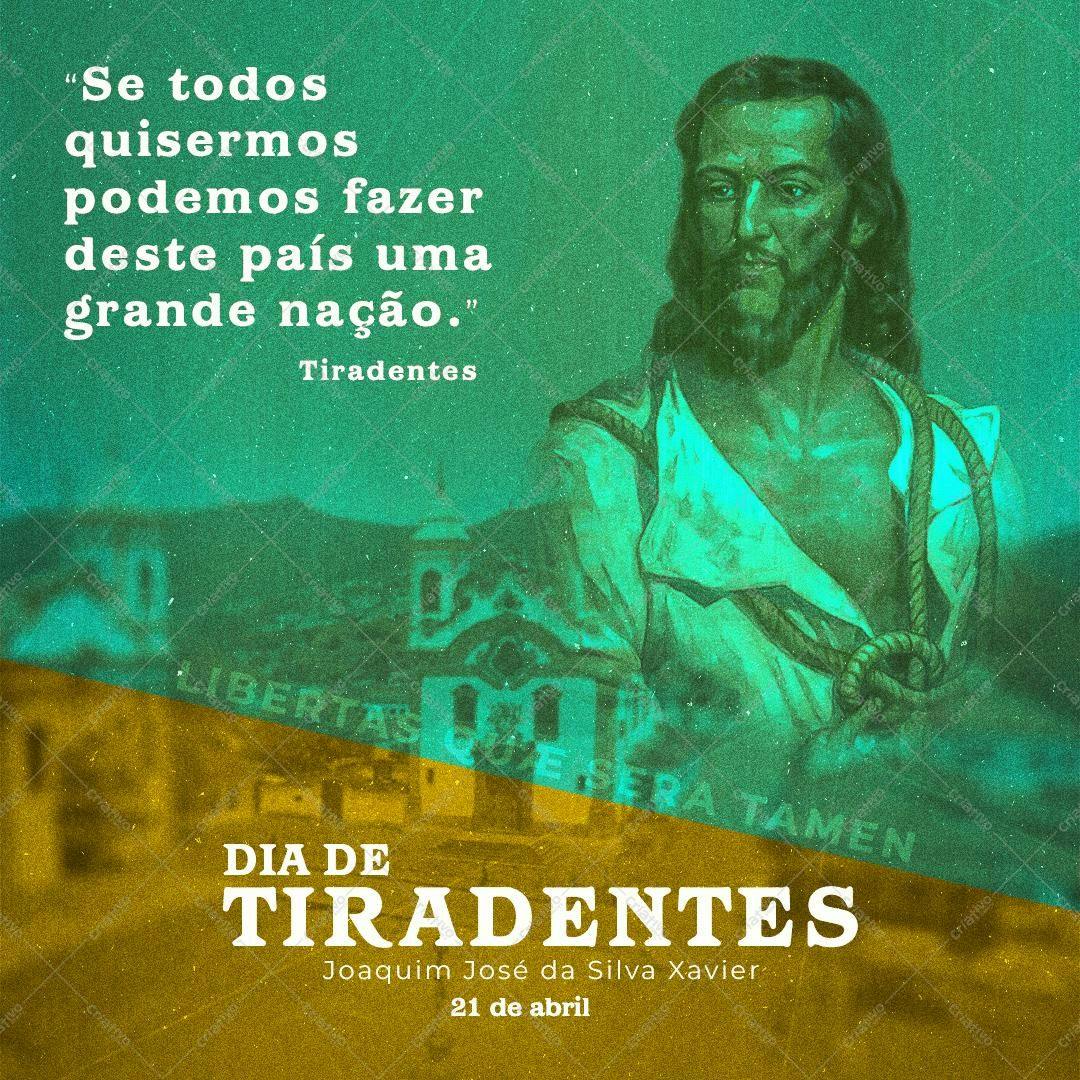 Post para Dia de Tiradentes PSD Editável