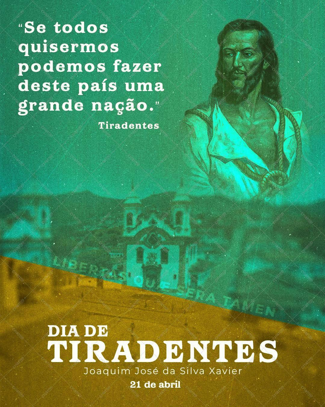 Arte para Dia de Tiradentes PSD Editável