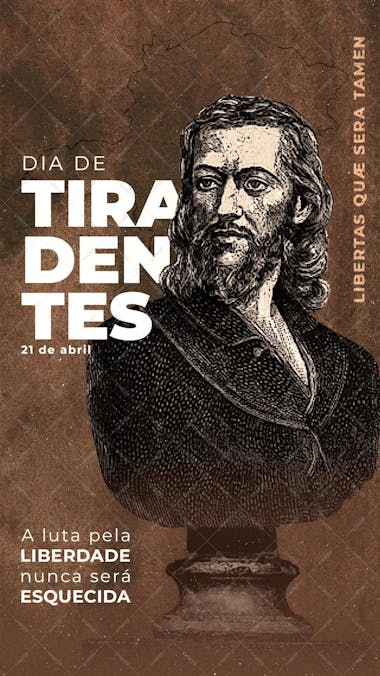 Dia de tiradentes , arte editável, imagens inclusas, psd