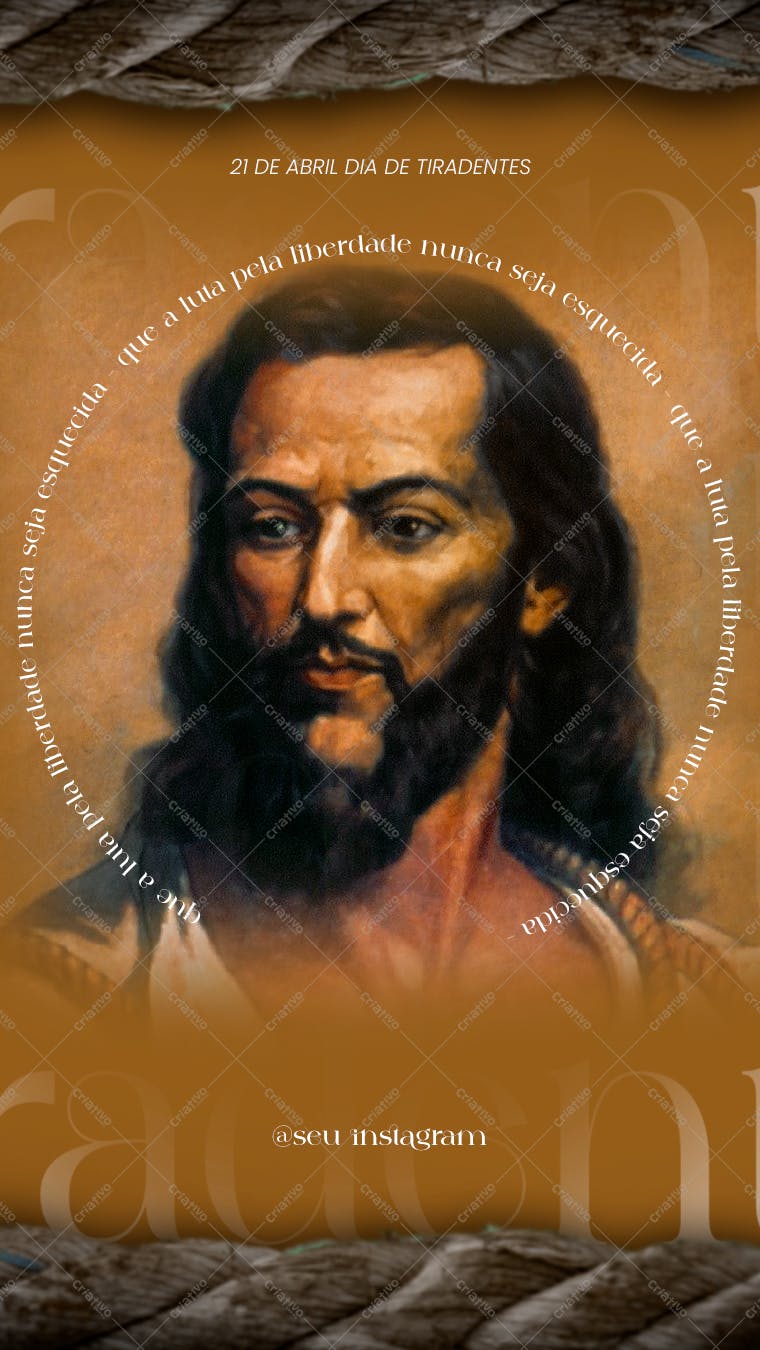 Post para Dia de Tiradentes PSD Editável