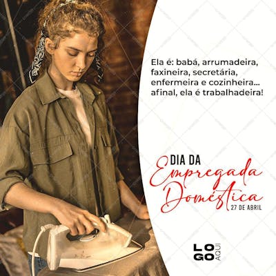 Dia Da Empregada Doméstica , arte editável, imagens inclusas, PSD
