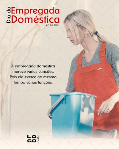 Dia Da Empregada Doméstica , arte editável, imagens inclusas, PSD