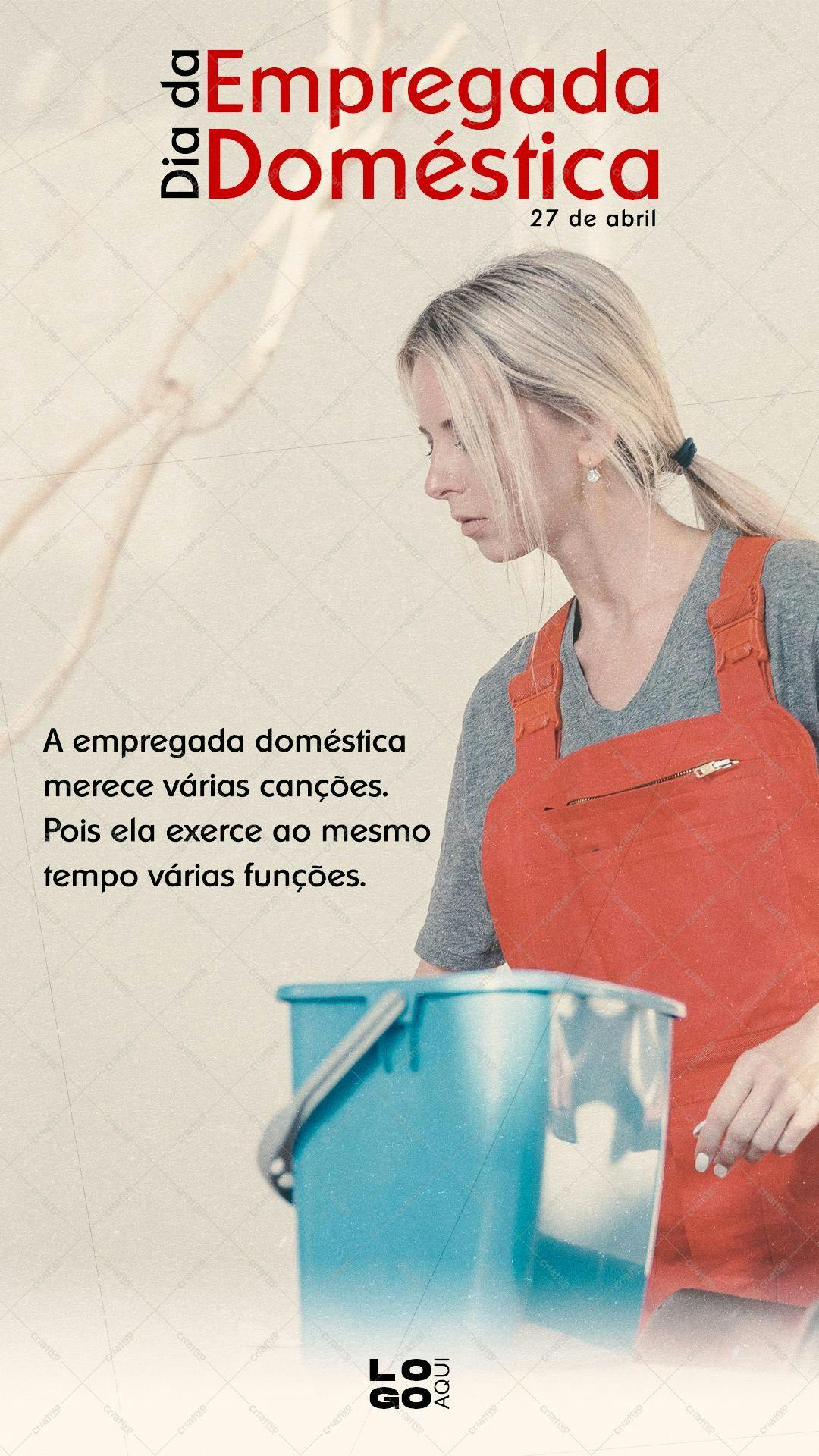 Post para Redes Sociais Dia da Empregada Doméstica PSD Editável