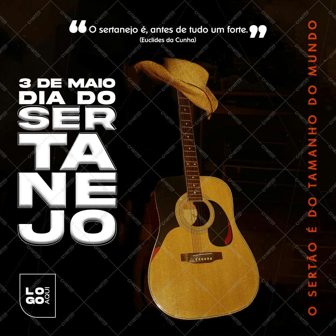 Post para Dia do Seresteiro PSD Editável