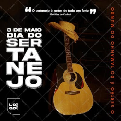 Dia Do Sertanejo , arte editável, imagens inclusas, PSD