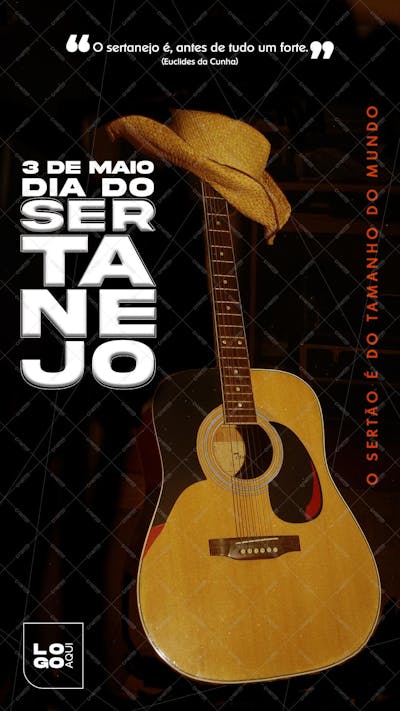 Dia Do Sertanejo , arte editável, imagens inclusas, PSD