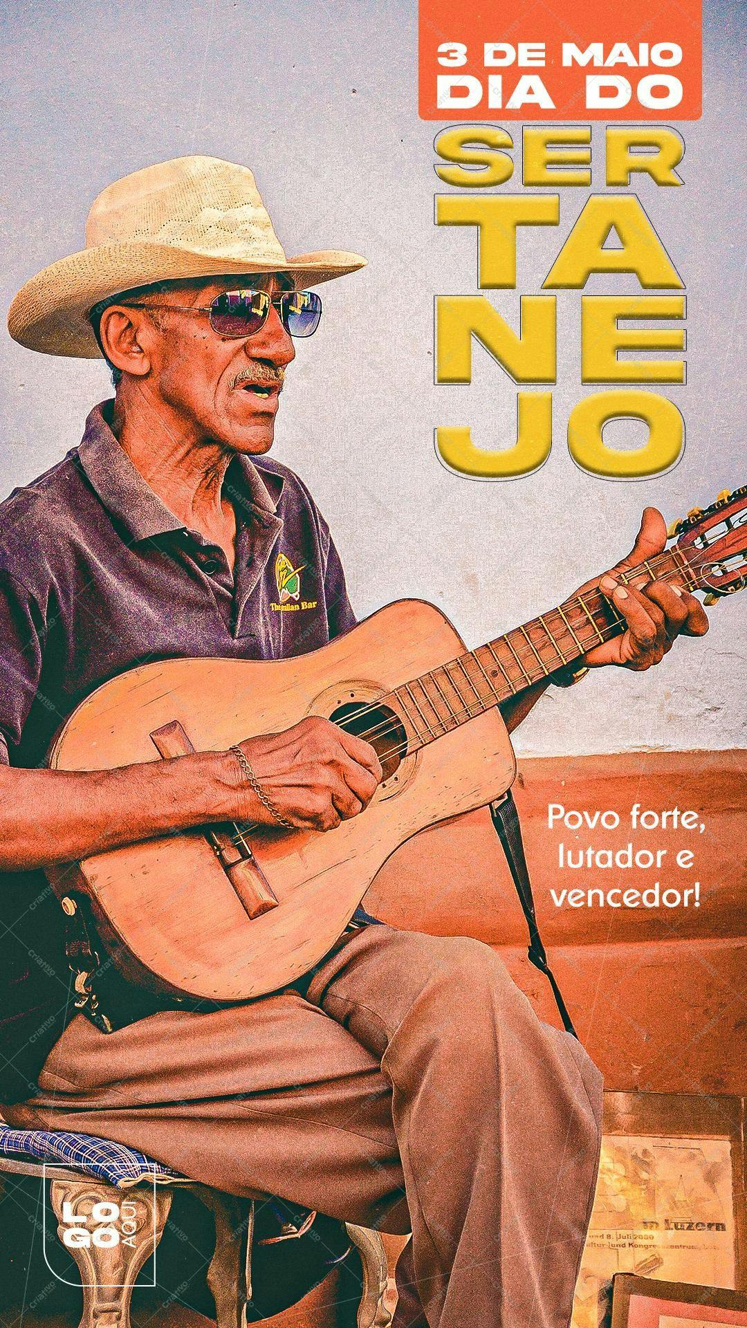 Cartaz Dia do Seresteiro PSD Editável