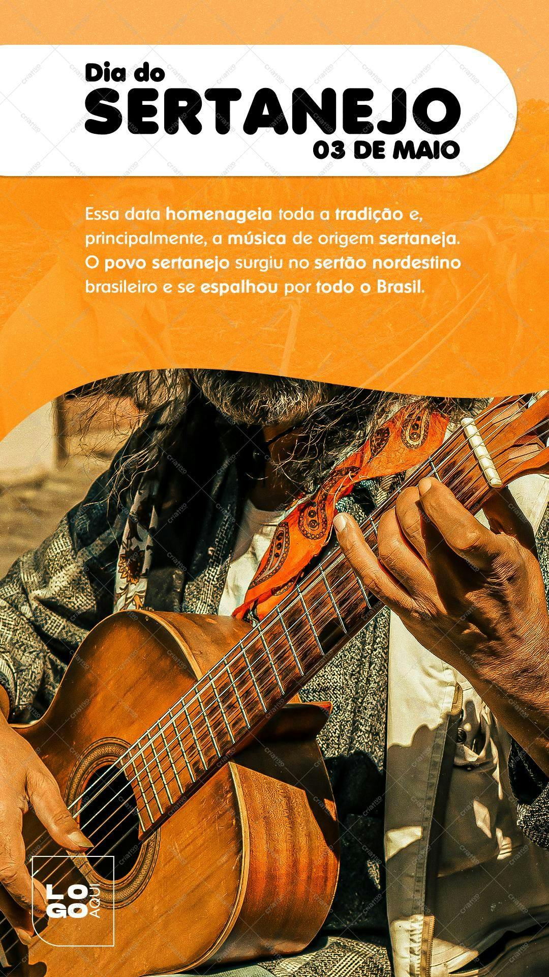 Flyer Dia do Sertanejo PSD Editável