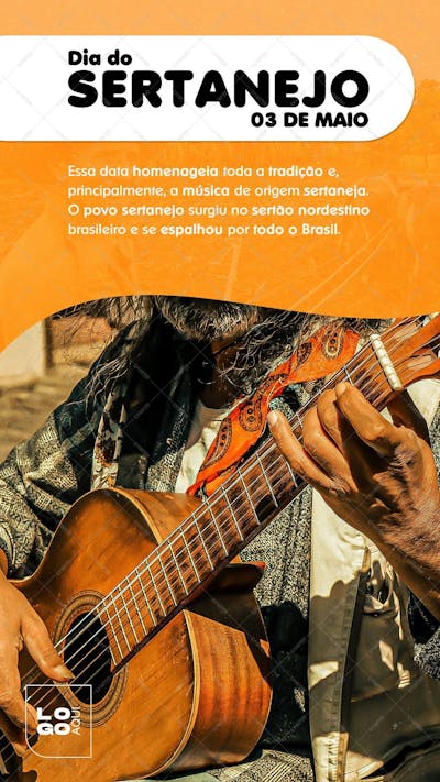 Dia Do Sertanejo , arte editável, imagens inclusas, PSD