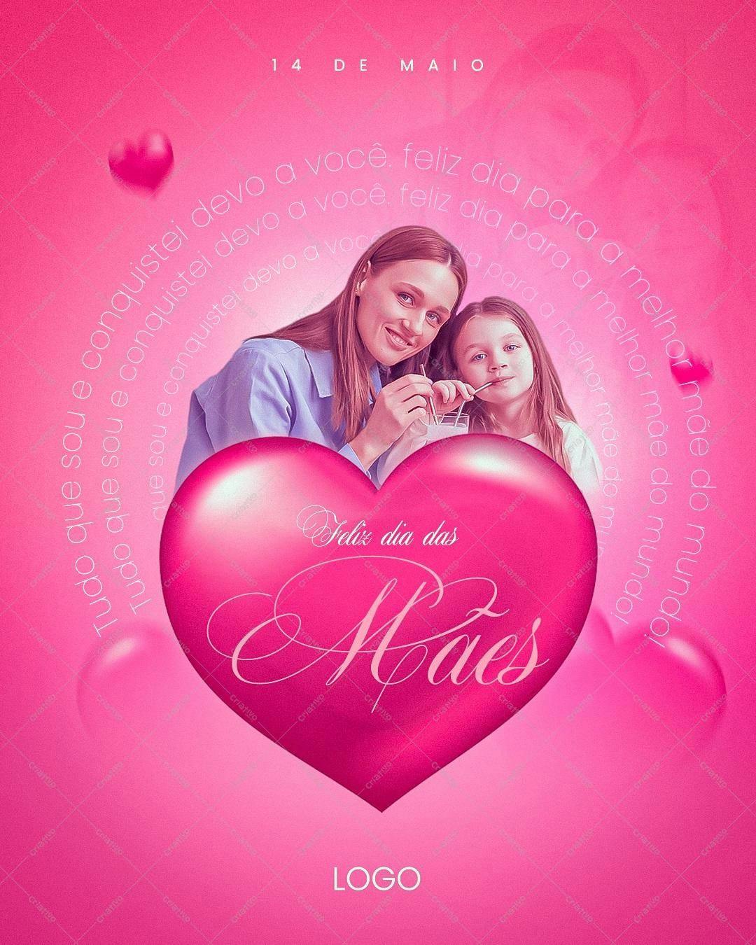 Flyer para o Dia das Mães PSD Editável